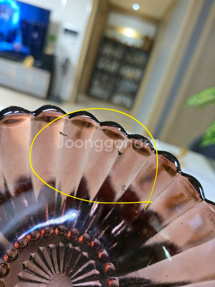 3장남음))빈티지 레트로 더진한 포도주색 주름볼그릇--7