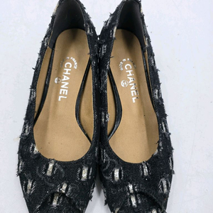 블랙 데님 웨지힐( 36.5)235