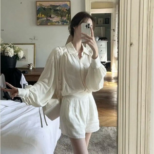 라벨르블랑 프렌치 벌룬셔츠 린넨팬츠