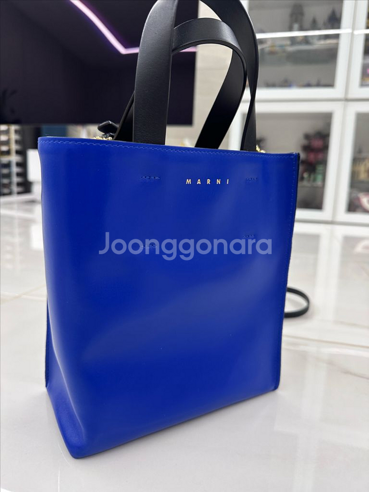 마르니 뮤제오 미니 블루/블랙--2
