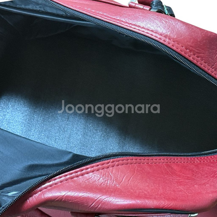 랭스필드 가죽 레드 골프 보스턴백--4