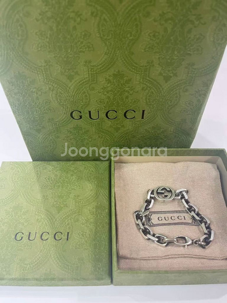 구찌 인터로킹G 팔찌--1