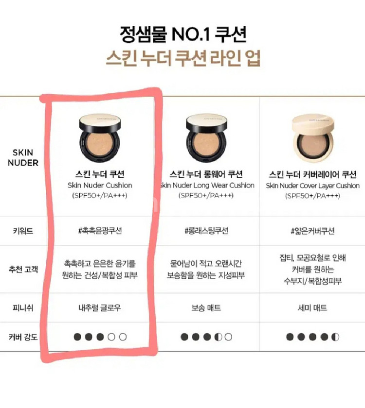 정샘몰 스킨 누더 쿠션 리필--2