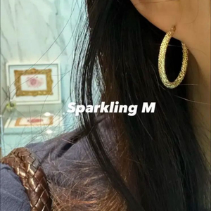18k 이태리 스파클링 귀걸이 M