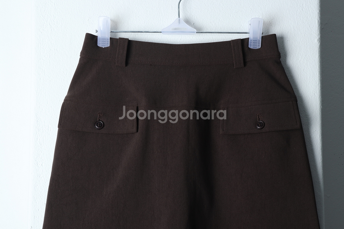 W(S) 블랙앤화이트 스커트 치마 골프 브라운 한정판--3