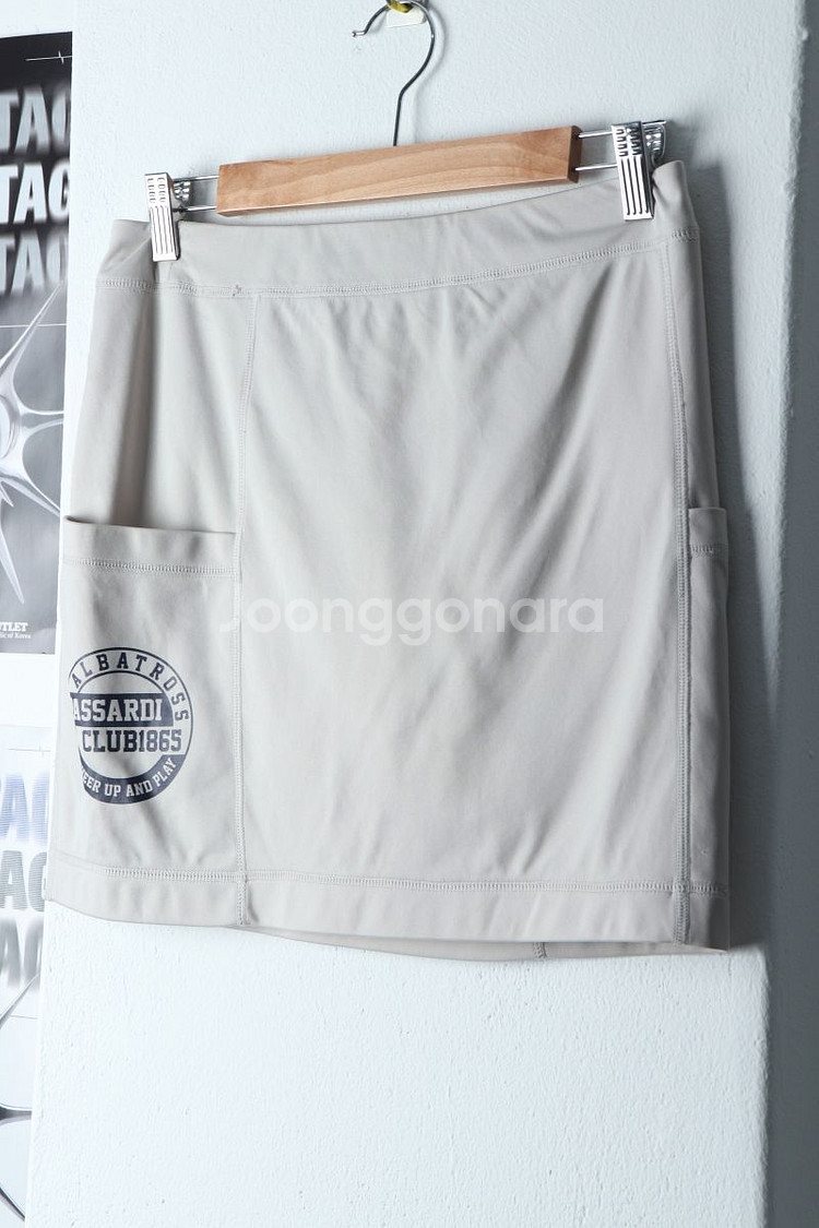 W(S-M) 파사디 스커트 치마 골프 기능성 그레이--1