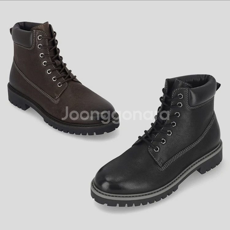 블랙/브라운 소가죽 워커 부츠 270mm 판매--0