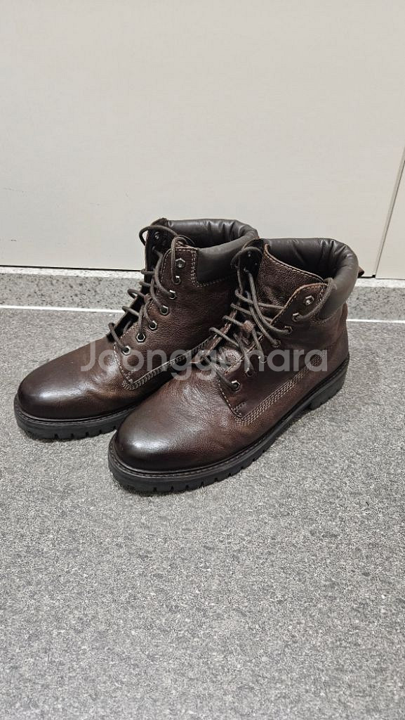블랙/브라운 소가죽 워커 부츠 270mm 판매--5