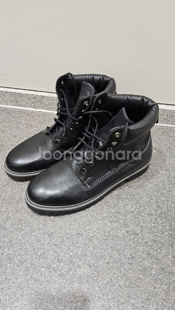 블랙/브라운 소가죽 워커 부츠 270mm 판매--6