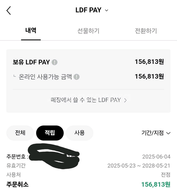 LDF PAY 전점 156,813원--0