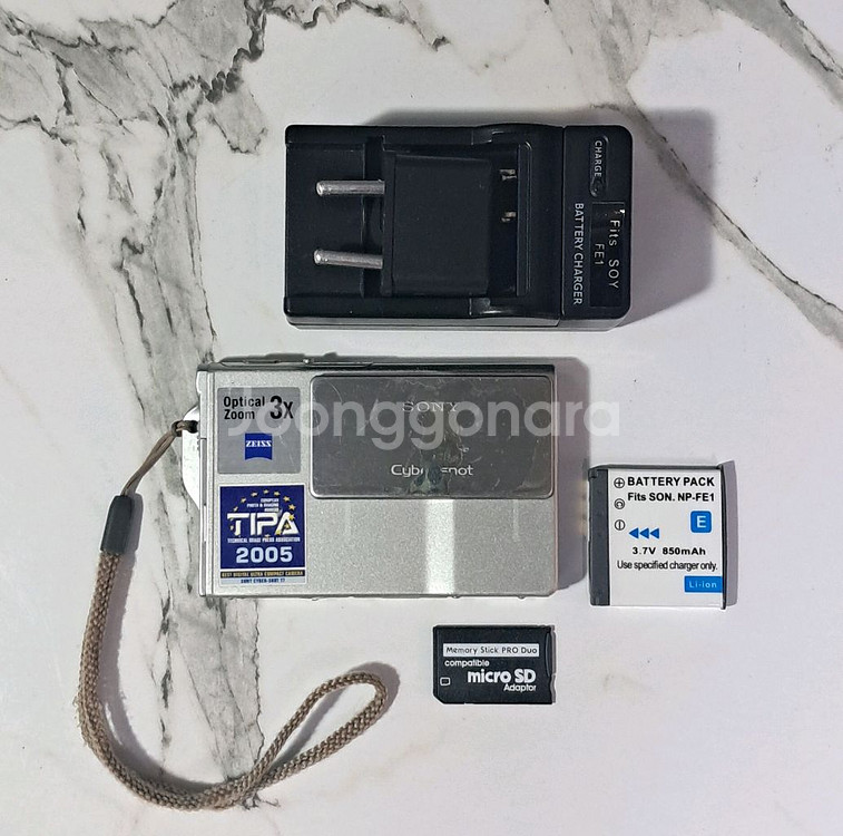 레트로 감성! 소니 사이버샷 DSC-T7 빈티지 카메라--5