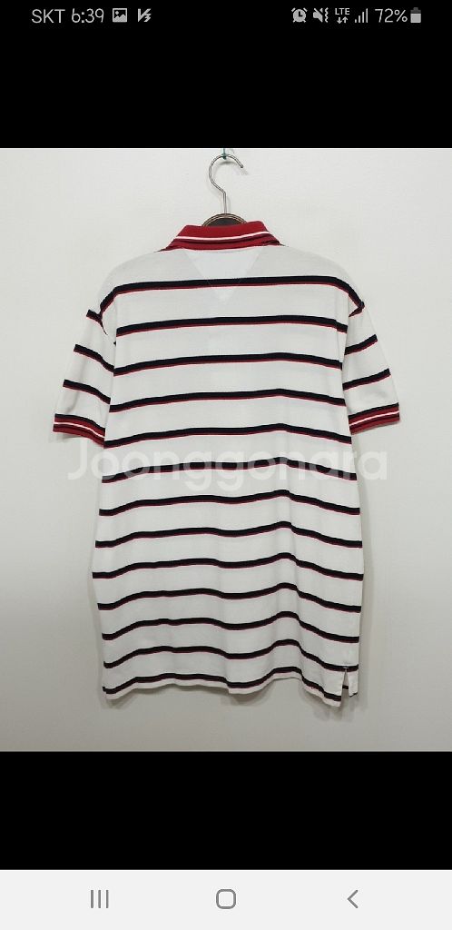 (XL)타미힐피거 반팔 카라티 줄가라 폴로 피케 티셔츠--6