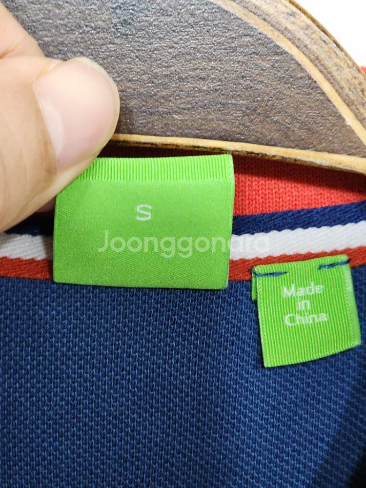 (M) 휴고보스 반팔 카라티 배색 폴로 PK 티셔츠--4