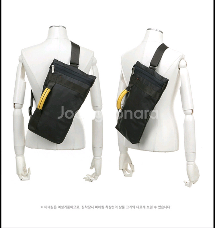 가죽 만다리나덕 킵 슬링백 다크그레이.--3