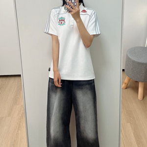 아디다스 08-09 리버풀 칼스버그 카라 반팔 티셔츠