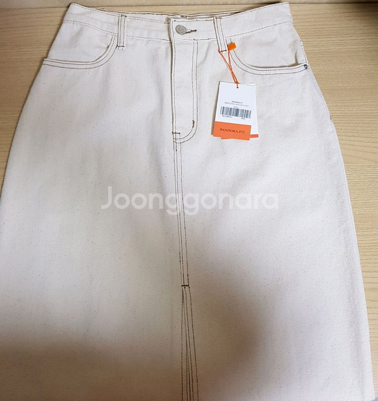 판도라핏 데님 스티치 롱스커트L 새상품(27-28정도)--7