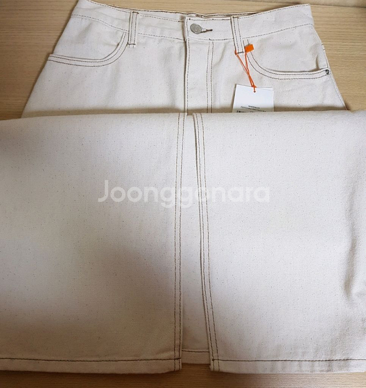 판도라핏 데님 스티치 롱스커트L 새상품(27-28정도)--8
