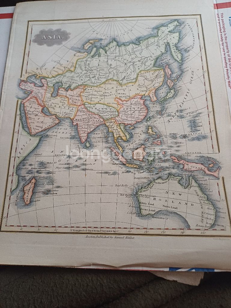 1800년대중반. 동해(한국해)표기. 미국발행지도--0