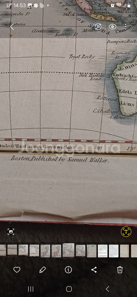 1800년대중반. 동해(한국해)표기. 미국발행지도--3