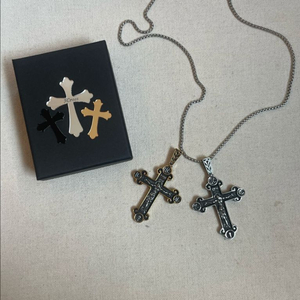 Engraved Crucifix Necklace