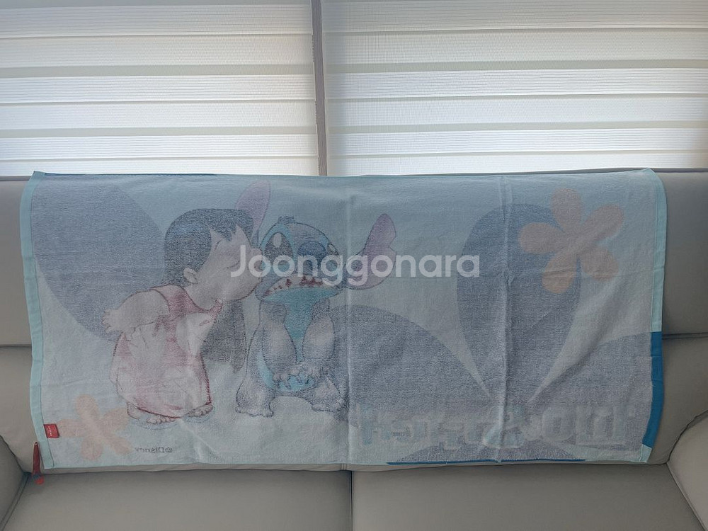 빈티지 미사용품 디즈니 스티치 비치타올--1