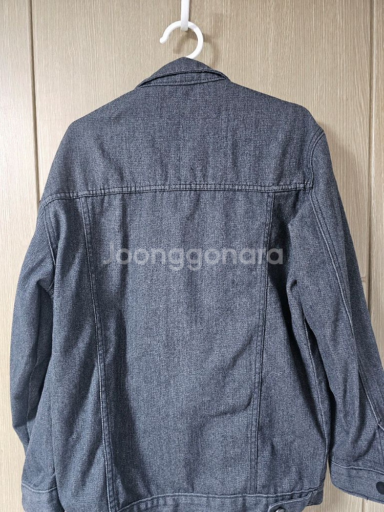 남자 오버핏 데님 자켓, M,그레이--7