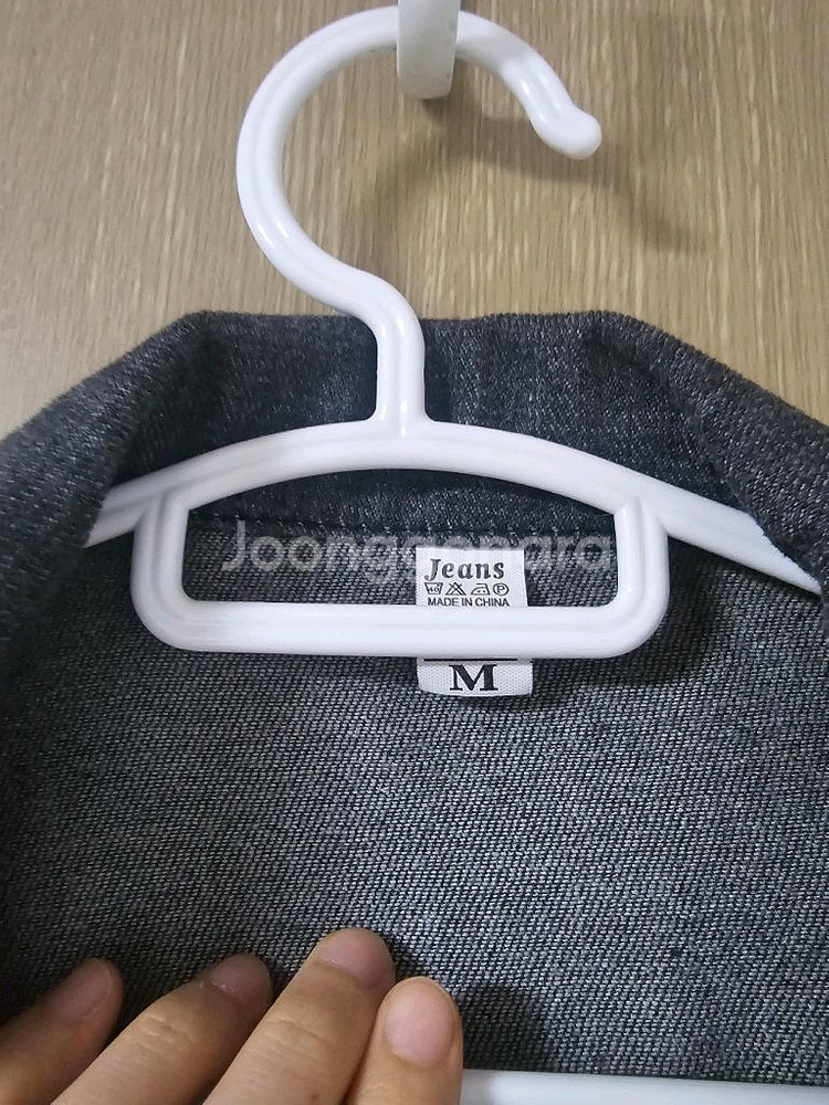 남자 오버핏 데님 자켓, M,그레이--6