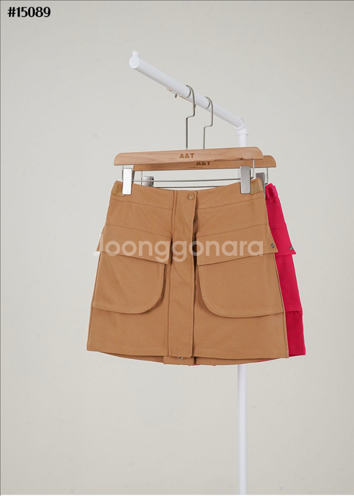 지포어 골프웨어 여성 투포켓 카고 포켓 스커트--0
