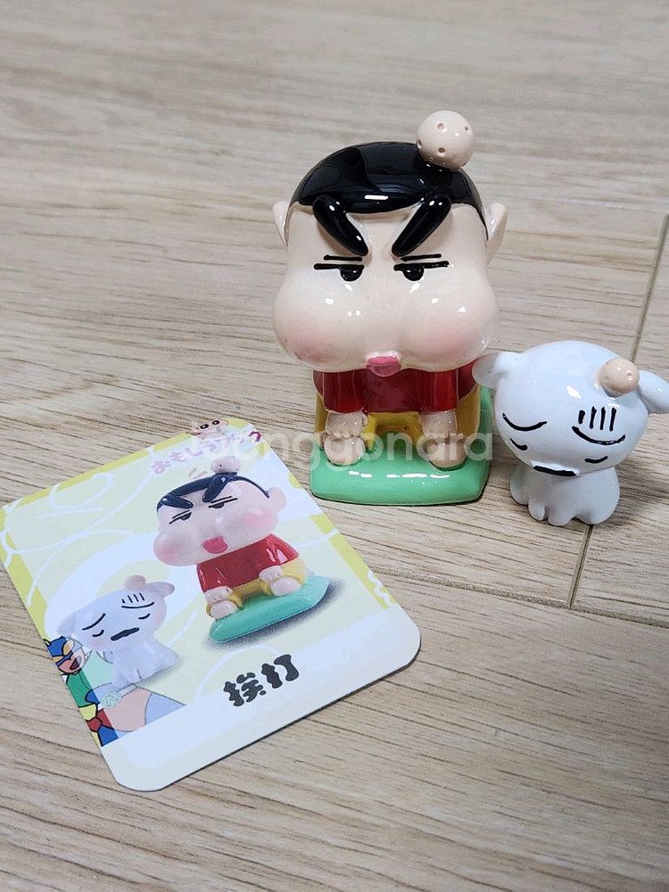 미사용)짱구는 못말려 짱구 흰둥이 꿀밤 피규어--0
