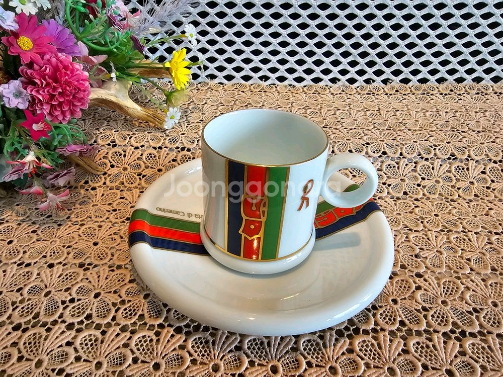 이태리 로베르타 디 까메리오 커피잔 4조.미사용--1