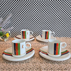 이태리 로베르타 디 까메리오 커피잔 4조.미사용