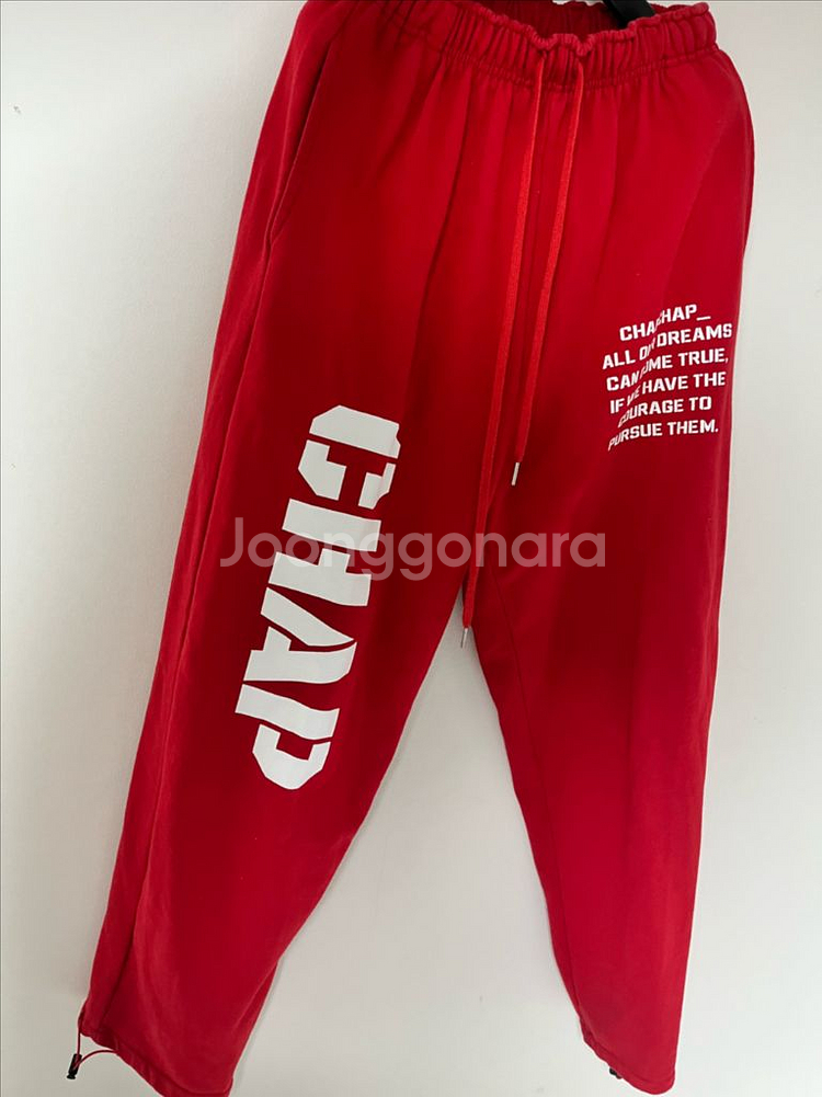 chapchap 조거팬츠 (연한그레이,레드)--2