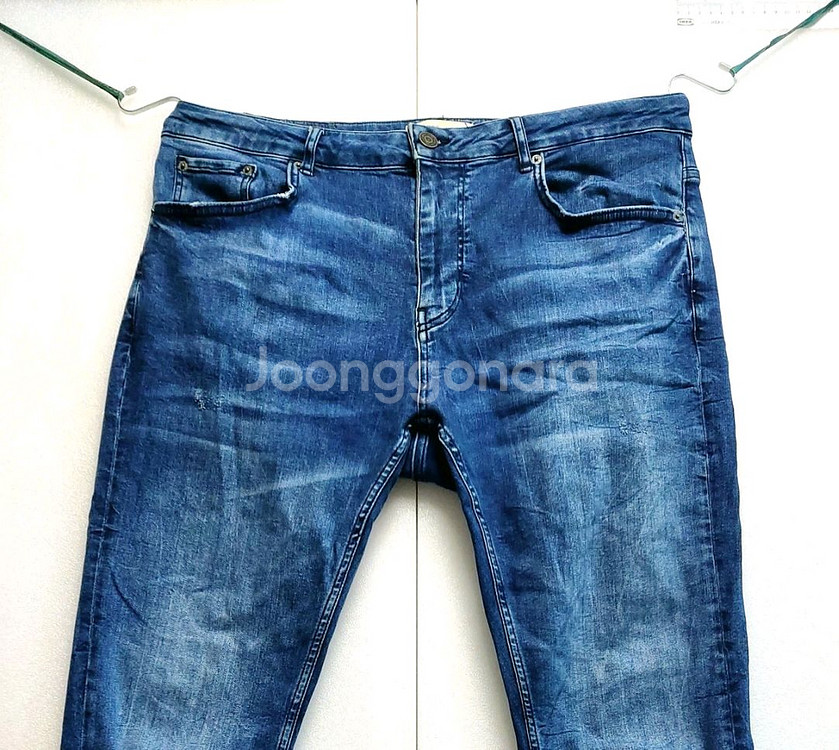 풀앤베어 남성청바지36 찢청 스판바지--1
