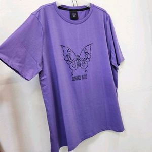 새제품 안나수이 면100 라운드티셔츠 100