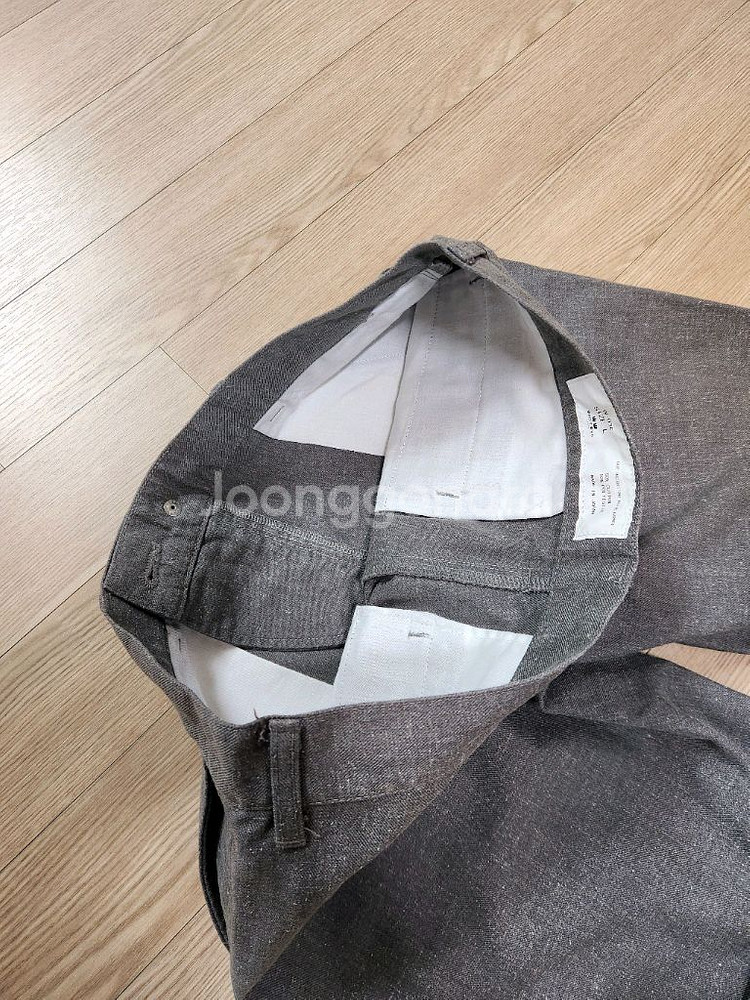 후스후 재팬 멜란지 그레이 턴업 하프 팬츠--6