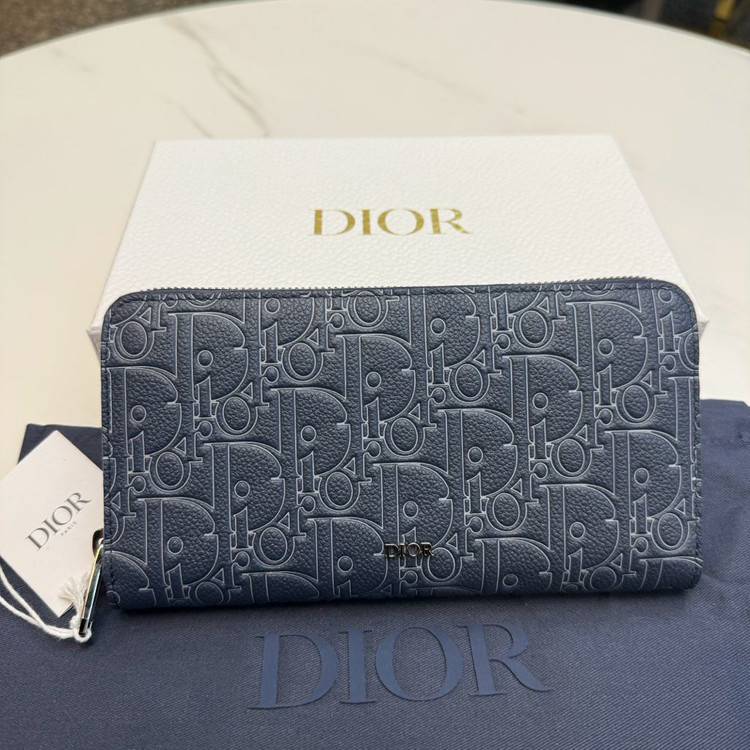 [새상품]디올 오블리크 그래비티 지퍼 장지갑--1