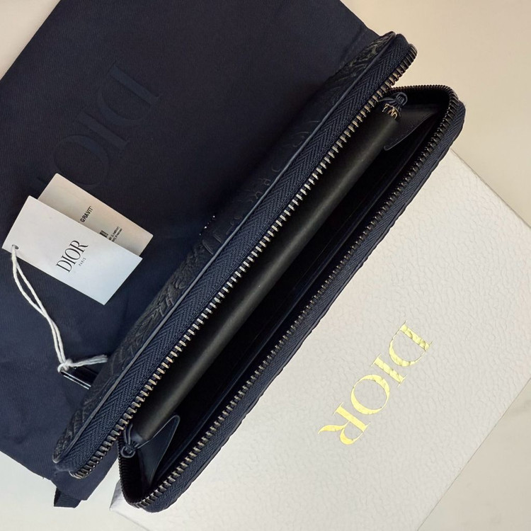 [새상품]디올 오블리크 그래비티 지퍼 장지갑--2