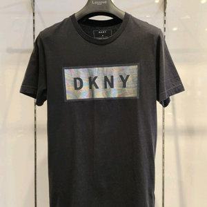 DKNY 블랙 반팔 티셔츠 M