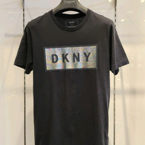 DKNY 블랙 반팔 티셔츠 M