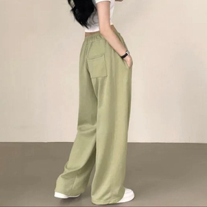 트레이닝 바지 와이드팬츠 연두색