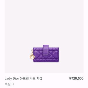 레이디 디올 카드지갑 새상품