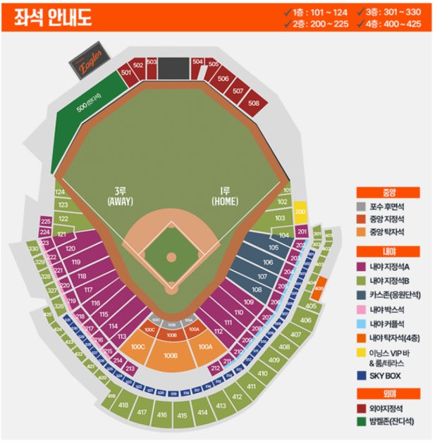 6월 12일 한화vs두산 1루 카스존 2연석