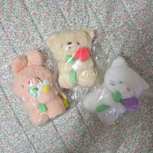 토끼, 고양이, 곰 탓똔 인형 세트