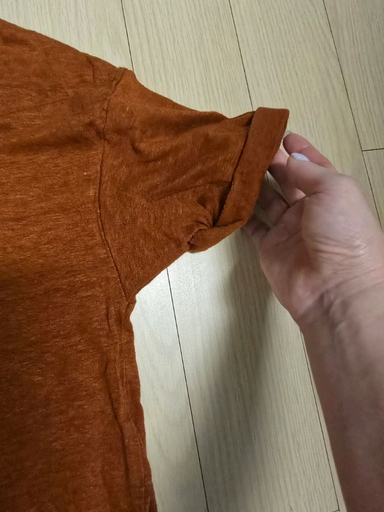 이자벨마랑 브라운 마100% 여름티셔츠--2