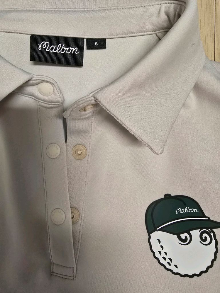 말본 투톤 골프셔츠 (베이지/아이보리)--2