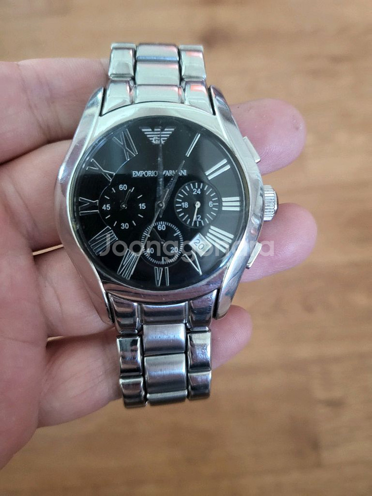 아르마니 크로노 메탈시계--0