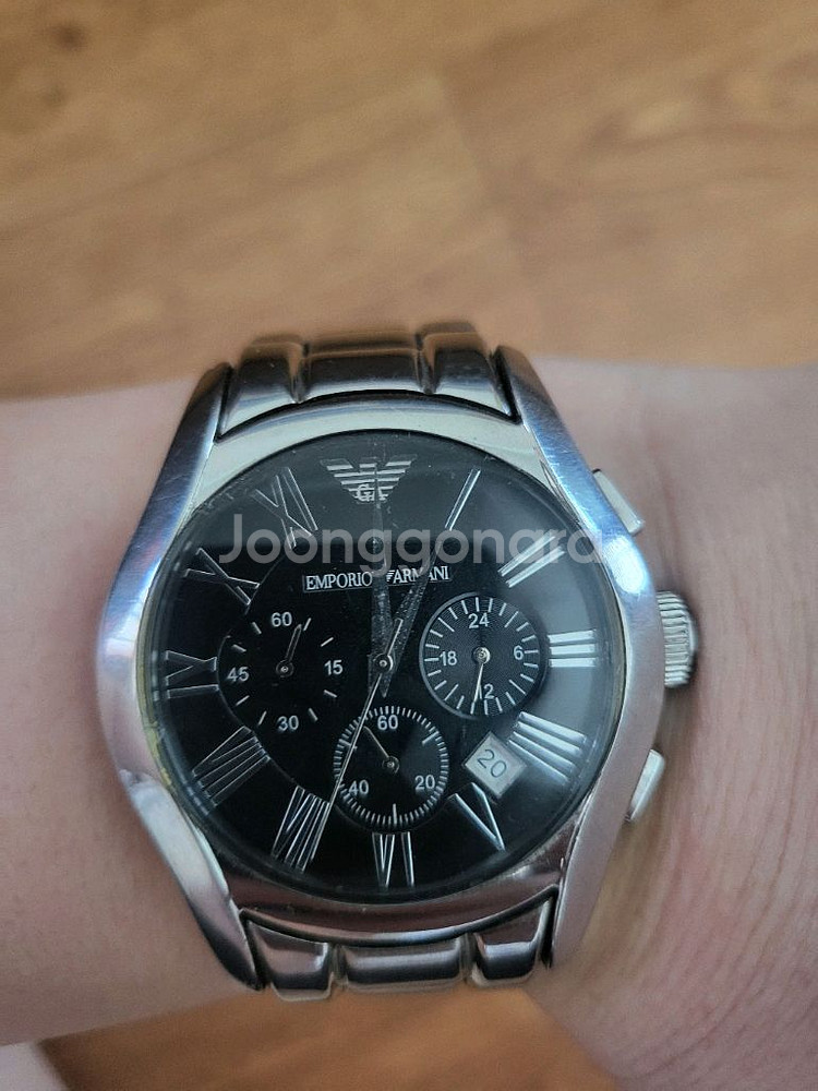 아르마니 크로노 메탈시계--1