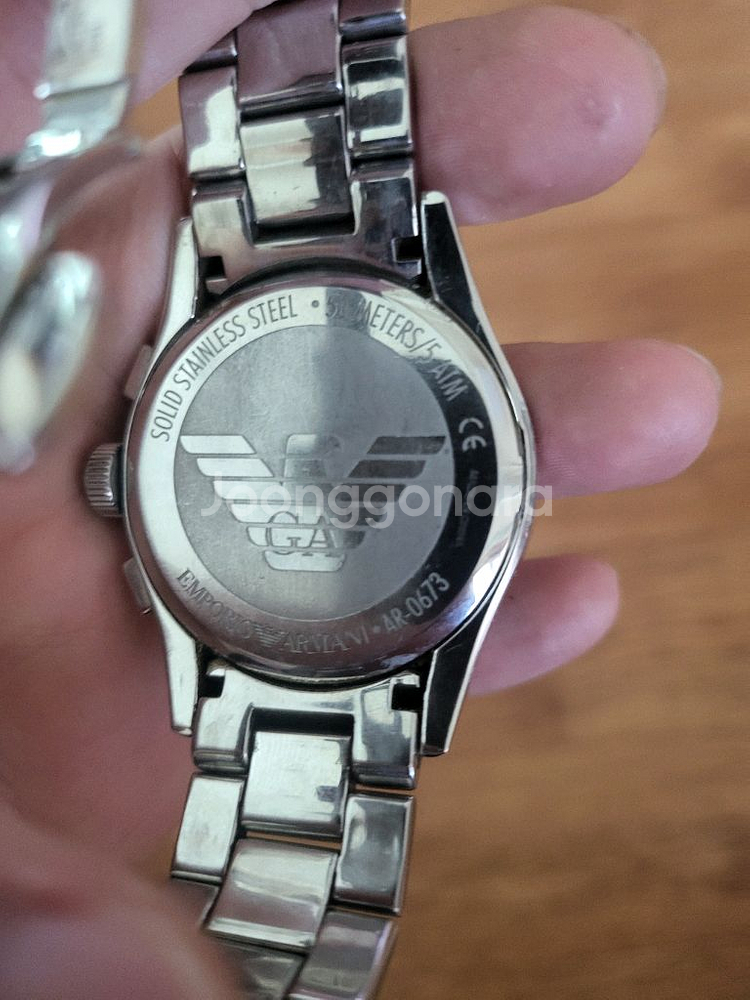 아르마니 크로노 메탈시계--5