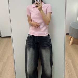 폴로 랄프로렌 신형 화이트 포니 딸기우유 카라 반팔티