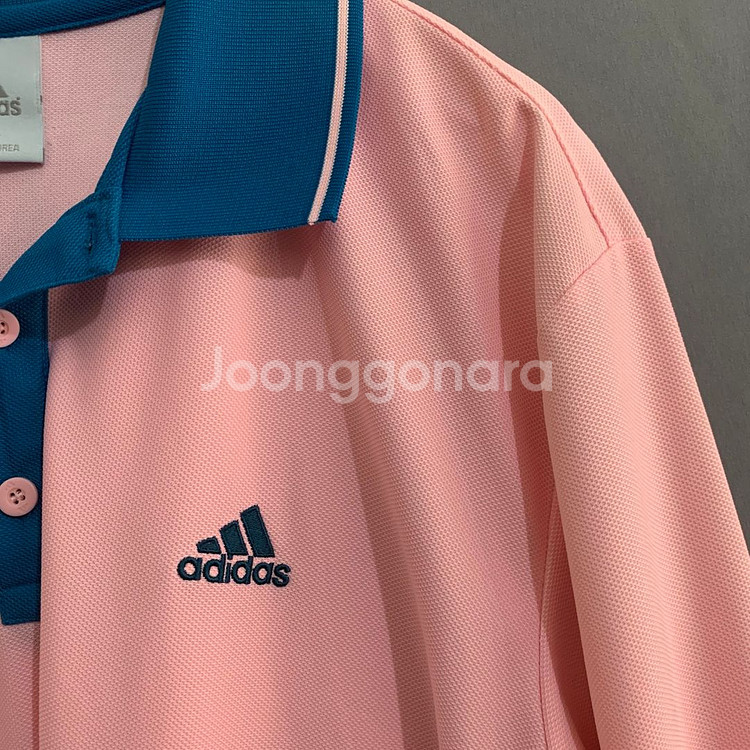 105 XL 아디다스 핑크 폴로 PK 긴팔 카라티--5